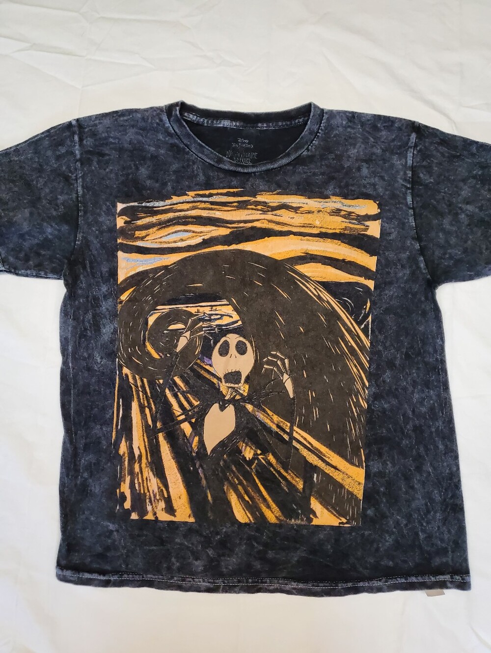 Nightmare Before Christmas Jack Skellington The Scream Parody Tee XS